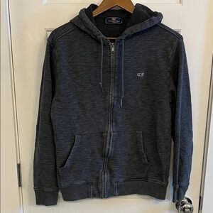 Vineyard Vines Charcoal Zip-Up Sweater